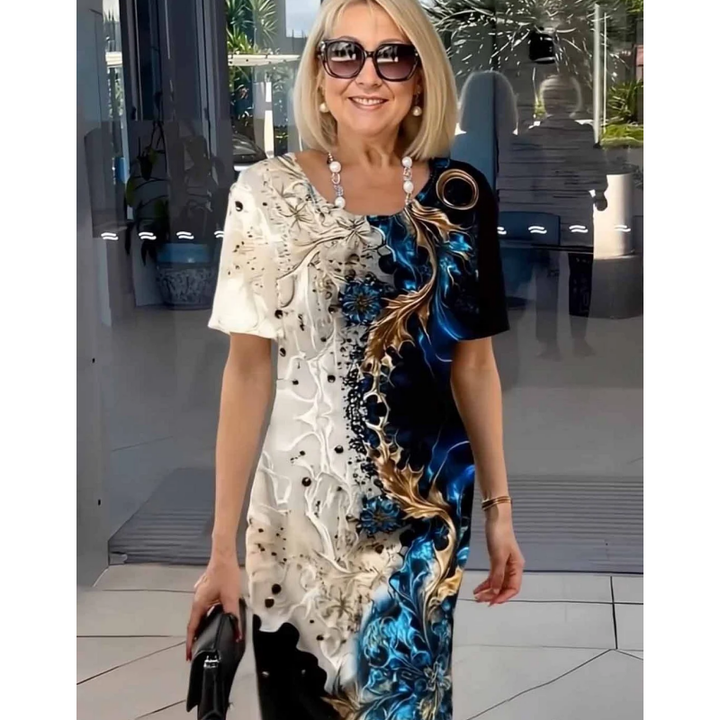 Maria | Letnia sukienka 3D z kwiatowym wzorem