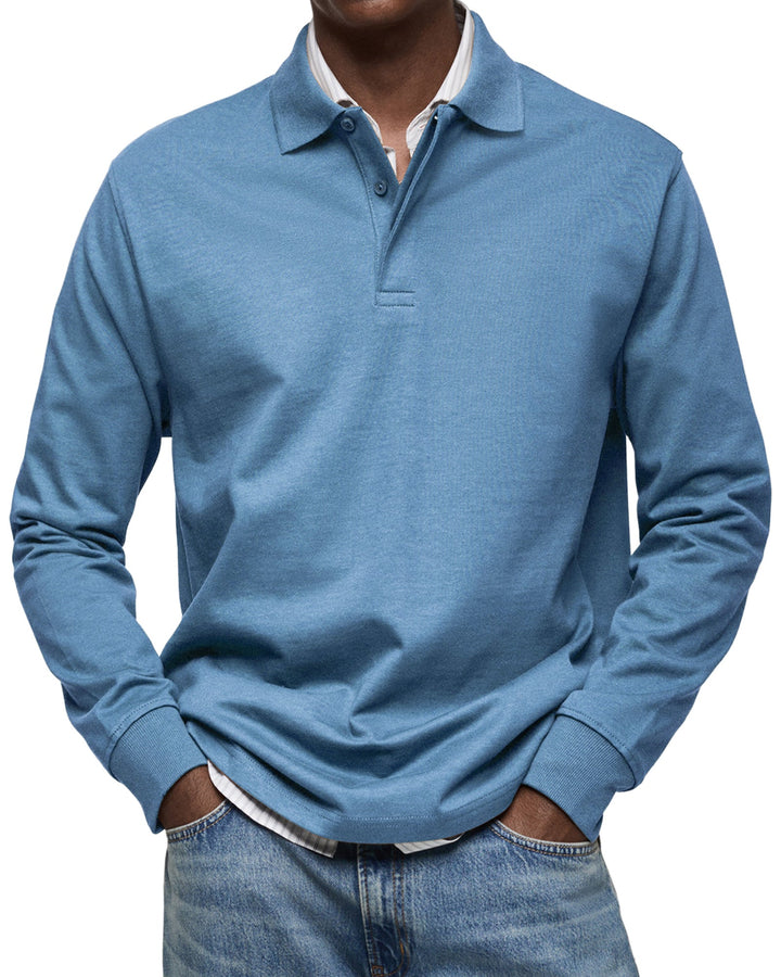 William™ | Polo Casual z Długim Rękawem