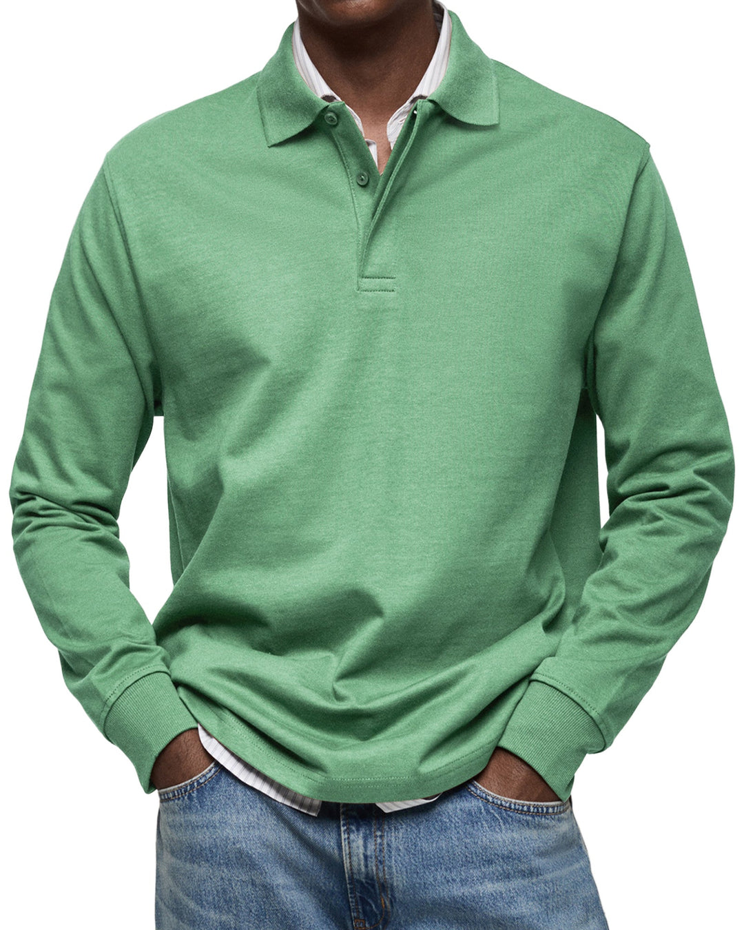 William™ | Polo Casual z Długim Rękawem