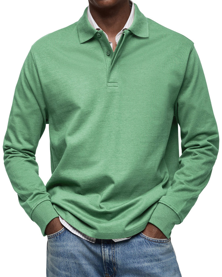 William™ | Polo Casual z Długim Rękawem