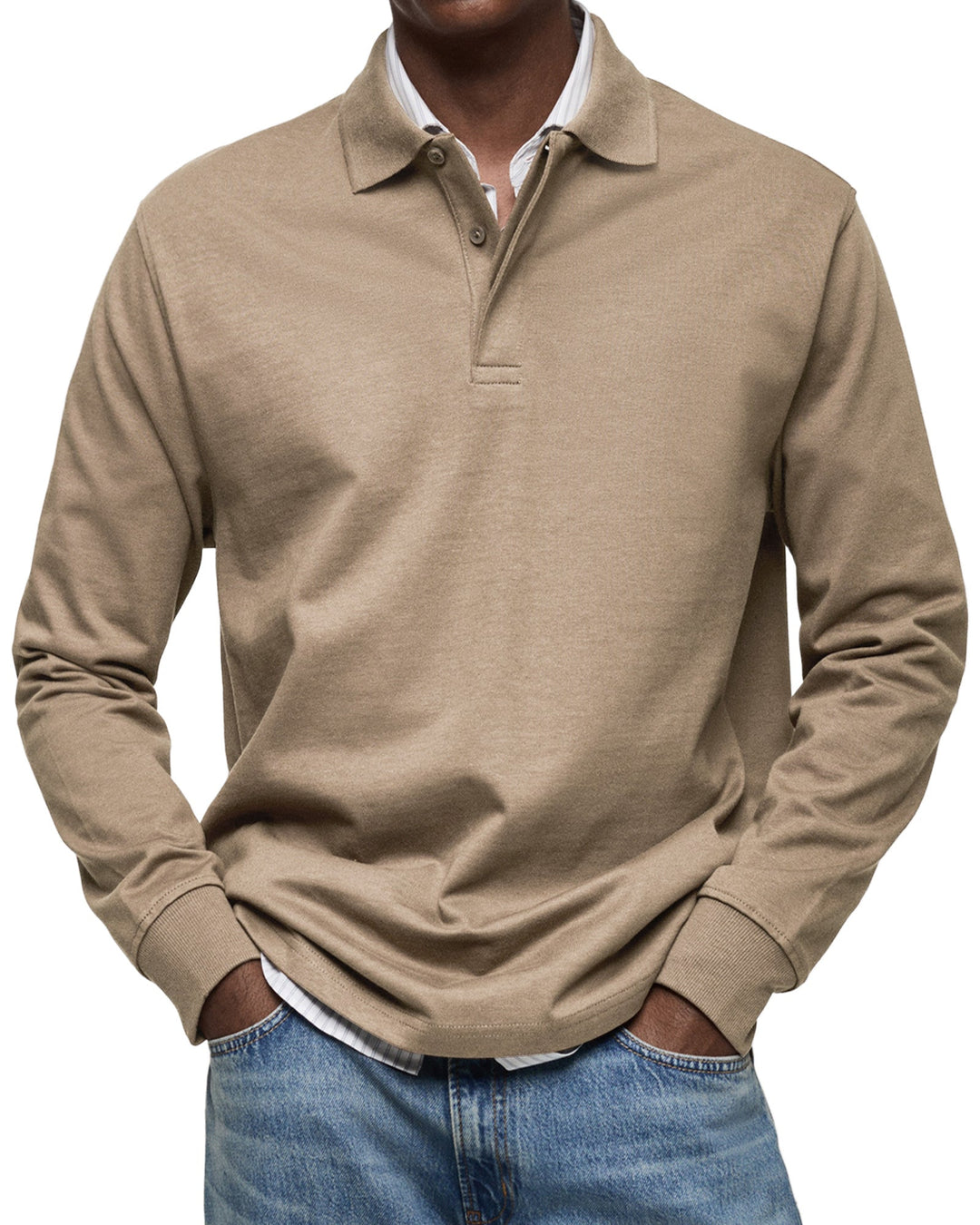 William™ | Polo Casual z Długim Rękawem