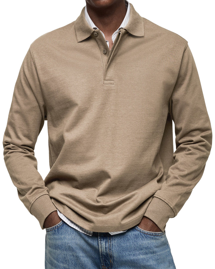 William™ | Polo Casual z Długim Rękawem
