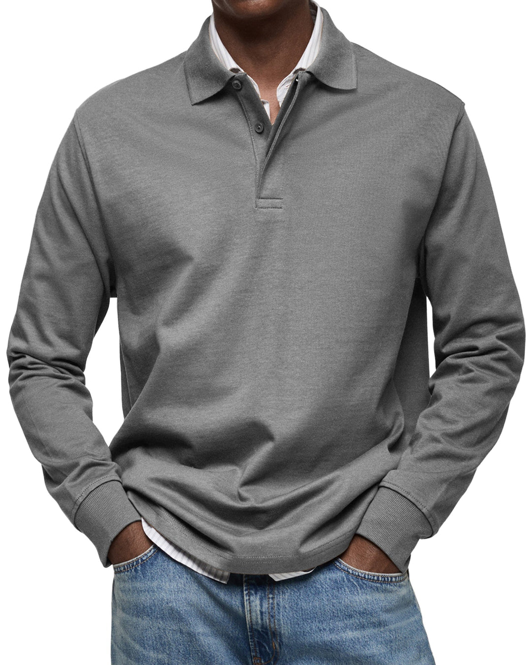 William™ | Polo Casual z Długim Rękawem