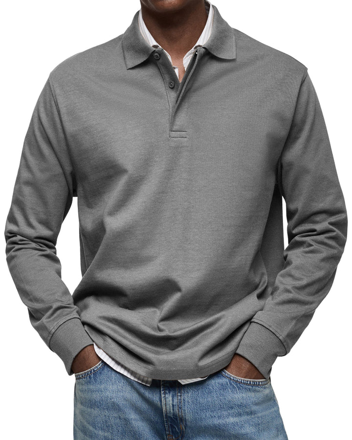 William™ | Polo Casual z Długim Rękawem