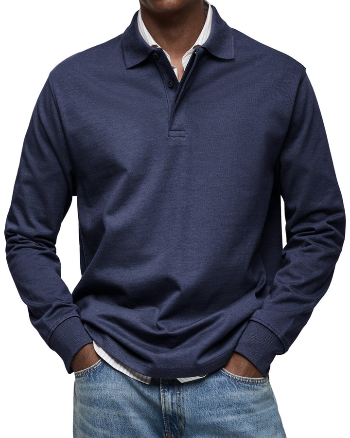 William™ | Polo Casual z Długim Rękawem