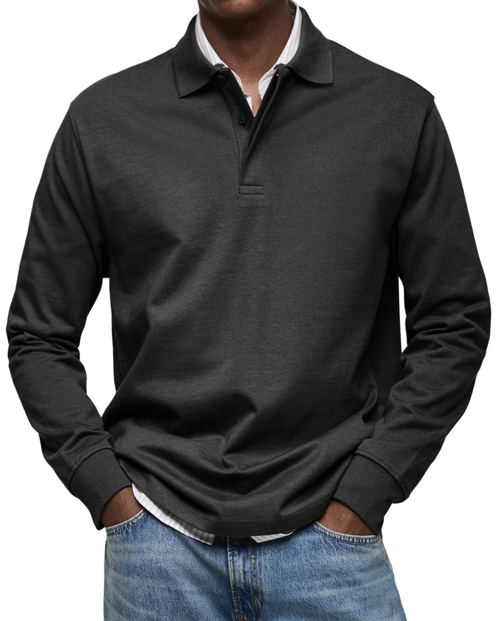 William™ | Polo Casual z Długim Rękawem