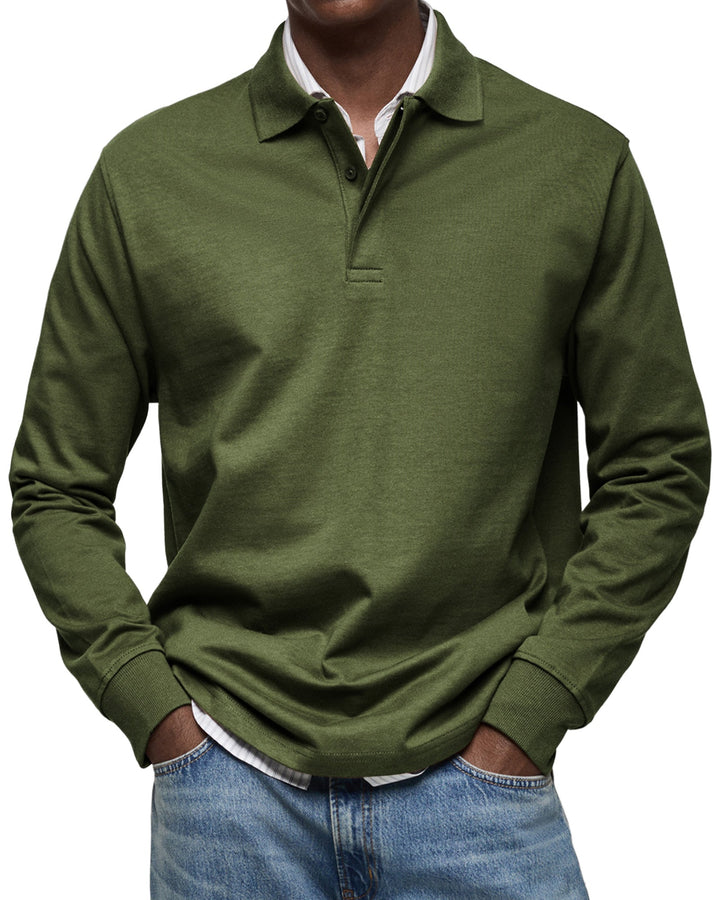 William™ | Polo Casual z Długim Rękawem
