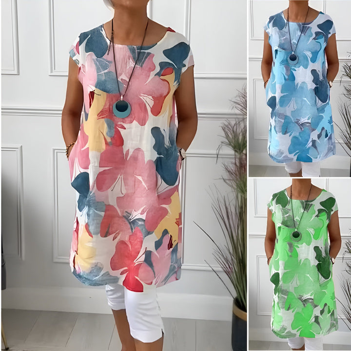 Patrycja – Elegancka sukienka koszulowa z kieszeniami